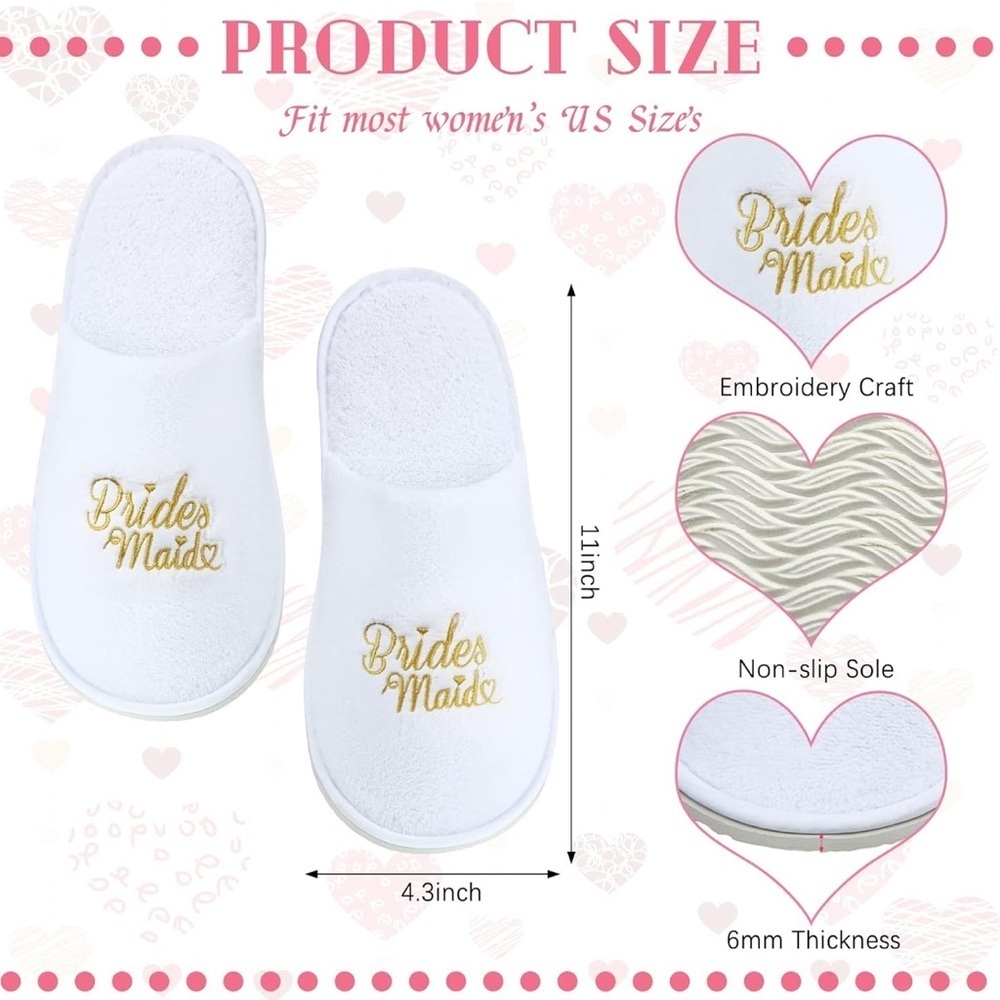 4 pair of Wedding Slippers NWOT